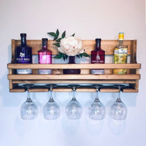 Handcrafted Wooden Gin Shelves